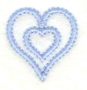 Embroidery Design: Hearts mini0.96w X 1.01h