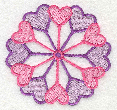 Embroidery Design: Heart Wheel Small2.73w X 2.62h