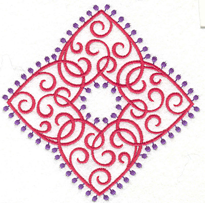 Embroidery Design: Fashion Hearts Diamond4.98w X 4.98h