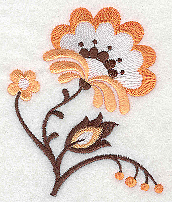 Embroidery Design: Flower D partial 2.91w X 3.50h