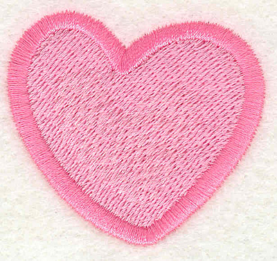 Embroidery Design: Pink Heart 1.87″ x 1.75″