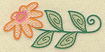 Embroidery Design: Daisy short 4.98w X 2.37h