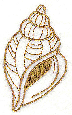 Shell logo embroidery design