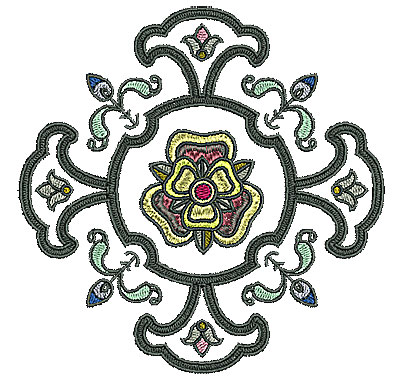 Embroidery Design: Tudor design 7 4.96w X 4.96h