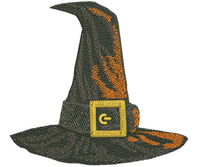 Embroidery Design: Witch Hat Lg 4.30w X 3.96h