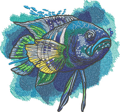 tropical fish embroidery designs