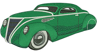 Embroidery Design: Zephyr Hot Rod Lg 4.46w X 2.26h