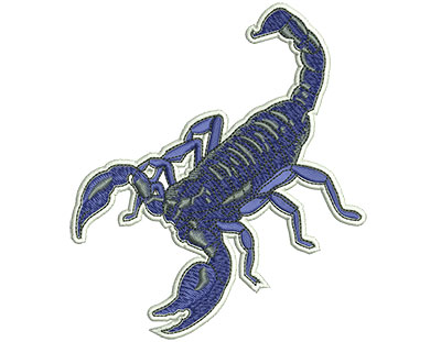 Embroidery Design: Scorpion Night Lg 3.94w X 4.56h