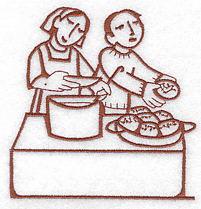 Embroidery Design: Biblical feeding the masses 3.81w X 3.94h