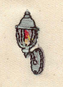 Embroidery Design: Outdoor house lamp 0.50w X 1.00h