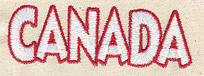 Embroidery Design: Canada  3.06w x 1.00h