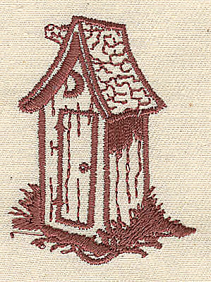 Embroidery Design: Outhouse 1.69w X 2.25h