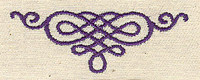 Embroidery Design: Swirl design 2.31w X 0.81h