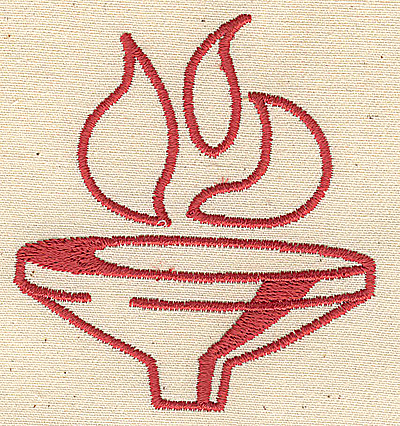 Embroidery Design: Torch with flame 2.50w X 2.81h