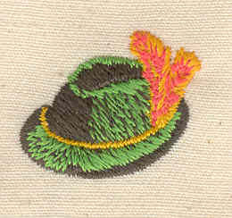 Embroidery Design: Bavarian hat 0.94w X 0.81h