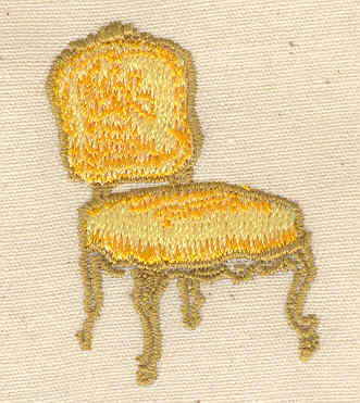 Embroidery Design: Antique chair 1.19w X 1.63h