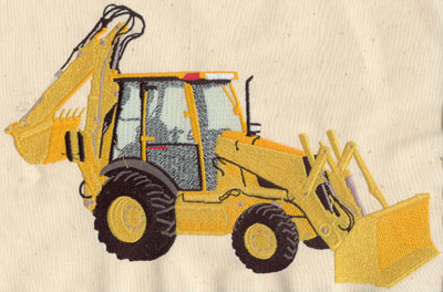 Embroidery Design: Backhoe 10.38w X 6.63h