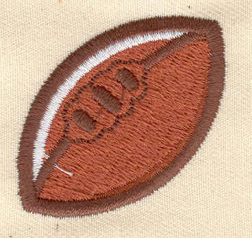 Embroidery Design: Football 1.50w X 1.50h