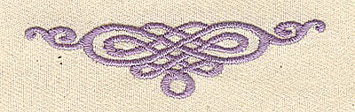 Embroidery Design: Decorative swirl design 2.69w X 0.69h