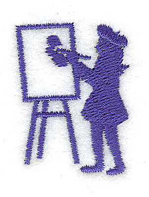 Artist Easel Embroidery Design