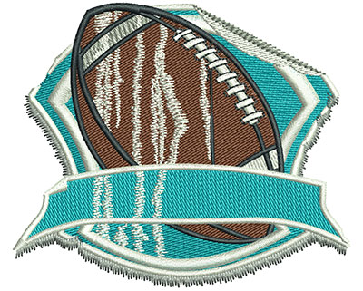 Embroidery Design: Football Grunge Sticker Lg 3.48w X 2.95h