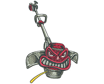 Embroidery Design: Angry Weedeater Lg 2.24w X 3.50h