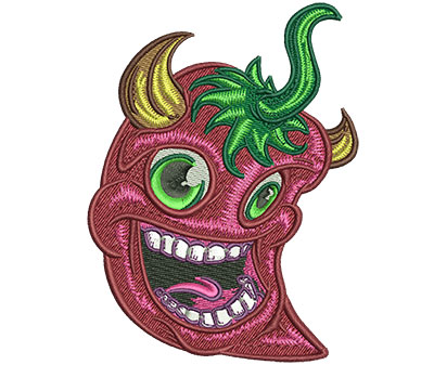 Embroidery Design: Crazy Hot Pepper Lg 2.98w X 4.02h