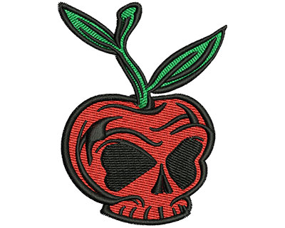 Embroidery Design: Cherry Skull2.27w x 3.01h