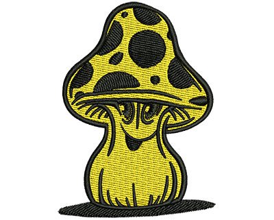 Embroidery Design: Happy Mushroom  2.19w X 3.01h