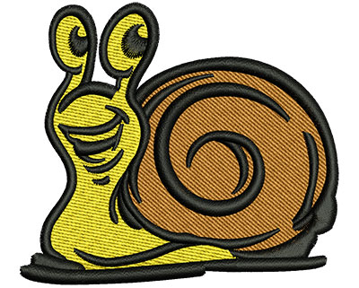 Embroidery Design: Happy Snail 3.01w X 2.67h