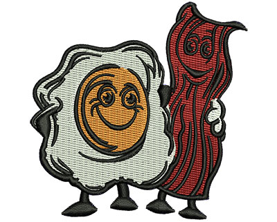 Embroidery Design: Bacon & Eggs 3.00w X 3.02h