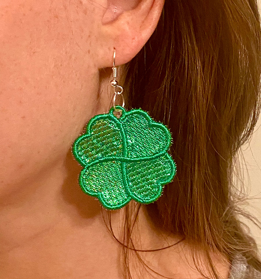 In-the-Hoop Embroidery Project: St. Patrick's Earrings