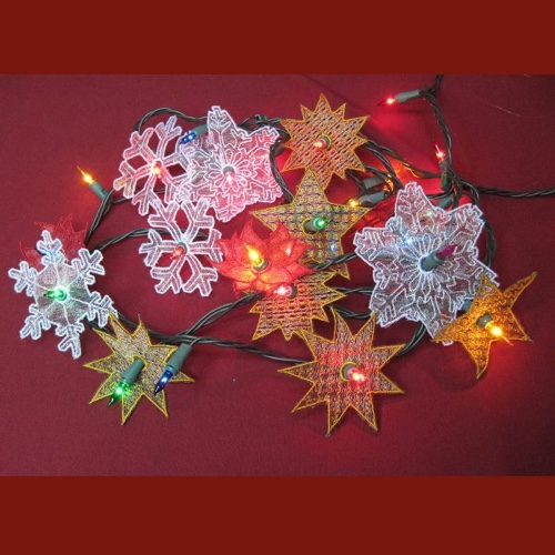 Christmas Lights String Bright Embroidery Designs - Apex