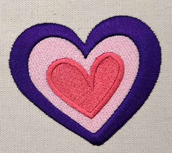 Embroidery Design: Hippie Art Heart