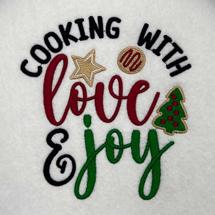 Embroidery Design: Cooking with Love & Joy – 4.48 x 4.76