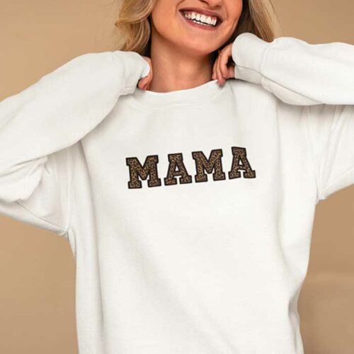 mama sweatshirt front embroidery design