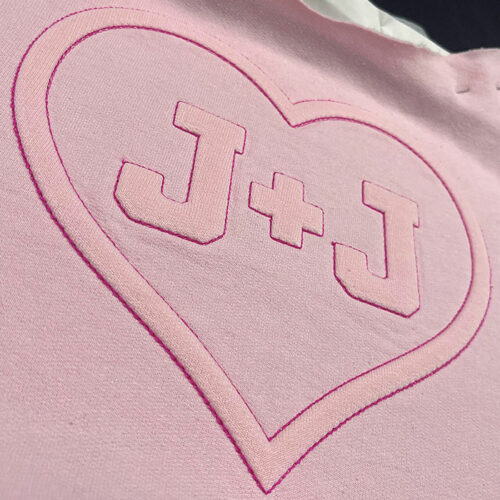 embossed j j