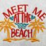 meet me at the beach embroidery design