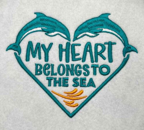 heart belongs to the sea embroidery design