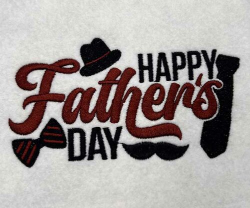 Happy Father's Day embroidery design
