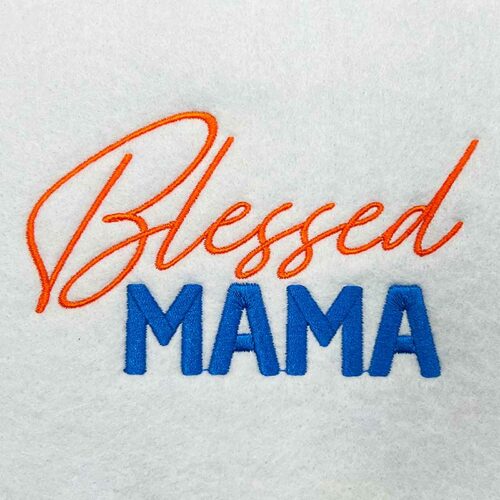 Blessed Mama embroidery design
