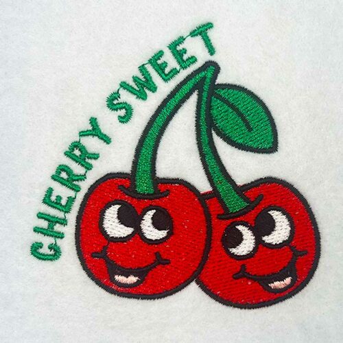 cherry sweet embroidery design