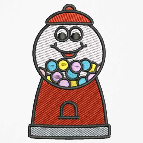 gumball machine embroidery design