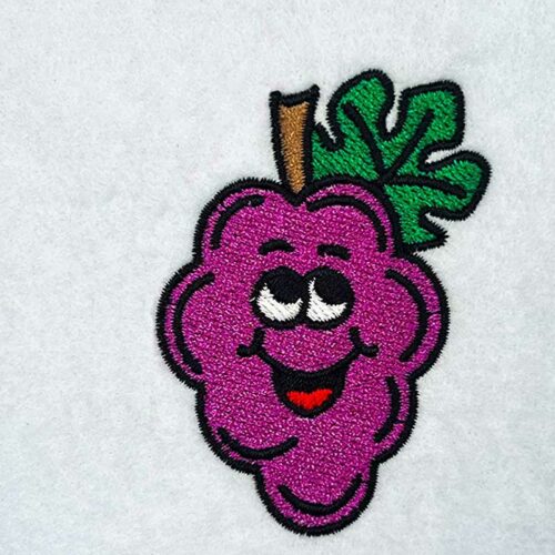 grapes embroidery design