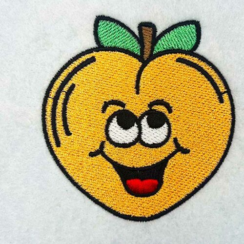 peach embroidery design