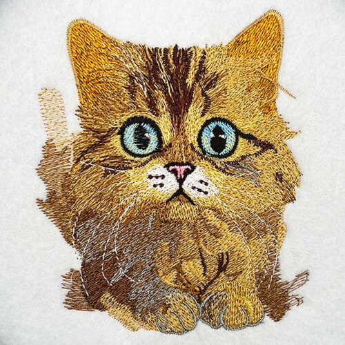Cuddly cat 8 embroidery design