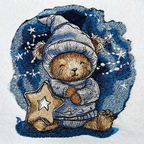 EL Sleeping bear 8 embroidery design