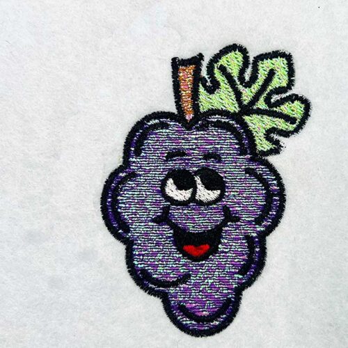 grapes mylar embroidery design