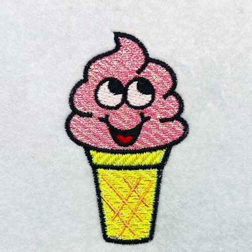 ice cream mylar embroidery design
