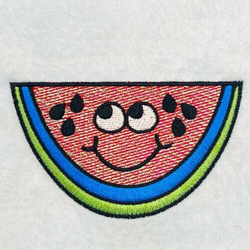 watermelon mylar embroidery design
